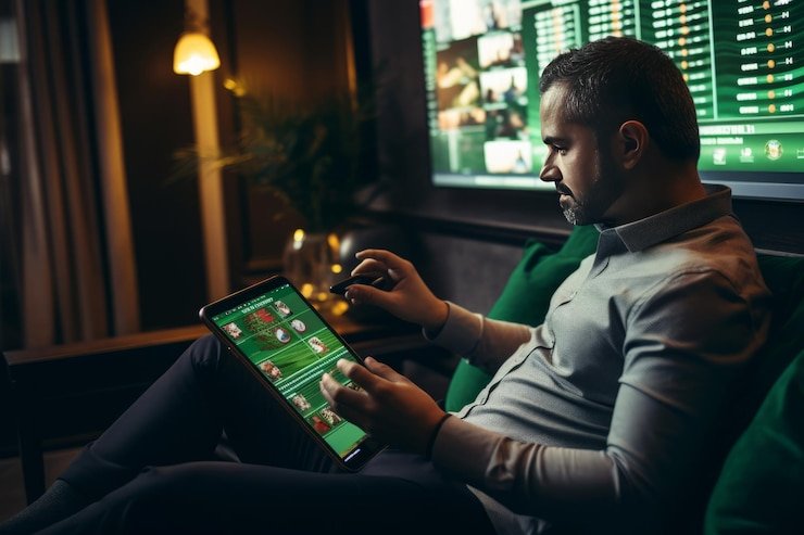 Filipino sports bettor reviewing betting tips on ph978 mobile platform
